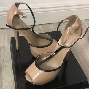 Tan/Black Heels